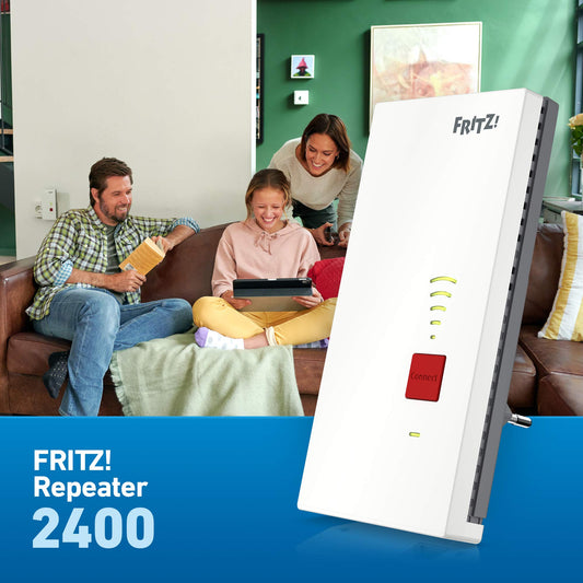 FRITZ!Repeater 2400 – Dual-Band WLAN, bis zu 1733 + 600 Mbit/s, Gigabit-LAN