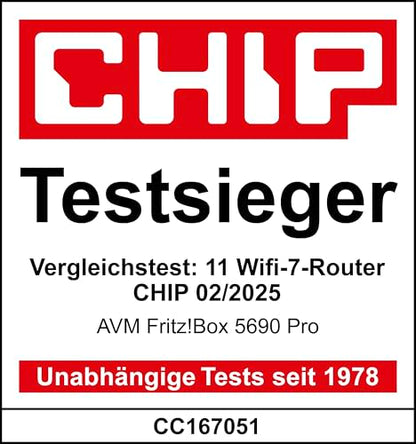 FRITZ!Box 5690 Pro – Wi-Fi 7 Triband Router, DSL & Fiber, Mesh, DECT