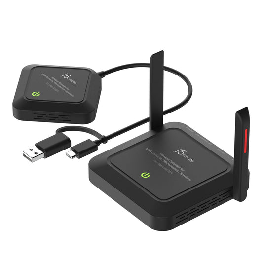 j5create Wireless Extender für USB-Webcam und Mikrofon – Windows/Mac (JVW120)
