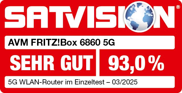 FRITZ!Box 6860 5G – Router mit Wi-Fi 6, PoE+, DECT