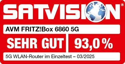 FRITZ!Box 6860 5G – Router mit Wi-Fi 6, PoE+, DECT