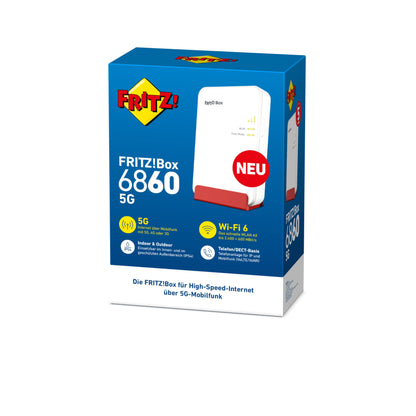 FRITZ!Box 6860 5G – Router mit Wi-Fi 6, PoE+, DECT