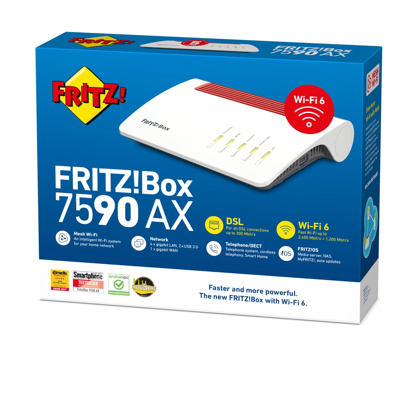 FRITZ!Box 7590 AX Exclusive Edition – Wi-Fi 6 DSL-Router + USB-Stick
