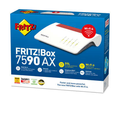 FRITZ!Box 7590 AX Exclusive Edition – Wi-Fi 6 DSL-Router + USB-Stick