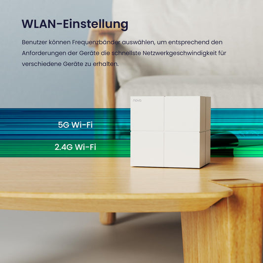 Tenda Nova MW6 AC1200 Mesh WLAN Set – 3-4 Zimmer, 6x Gigabit-Ports, 3er Pack