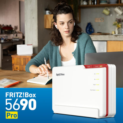 FRITZ!Box 5690 Pro – Wi-Fi 7 Triband Router, DSL & Fiber, Mesh, DECT