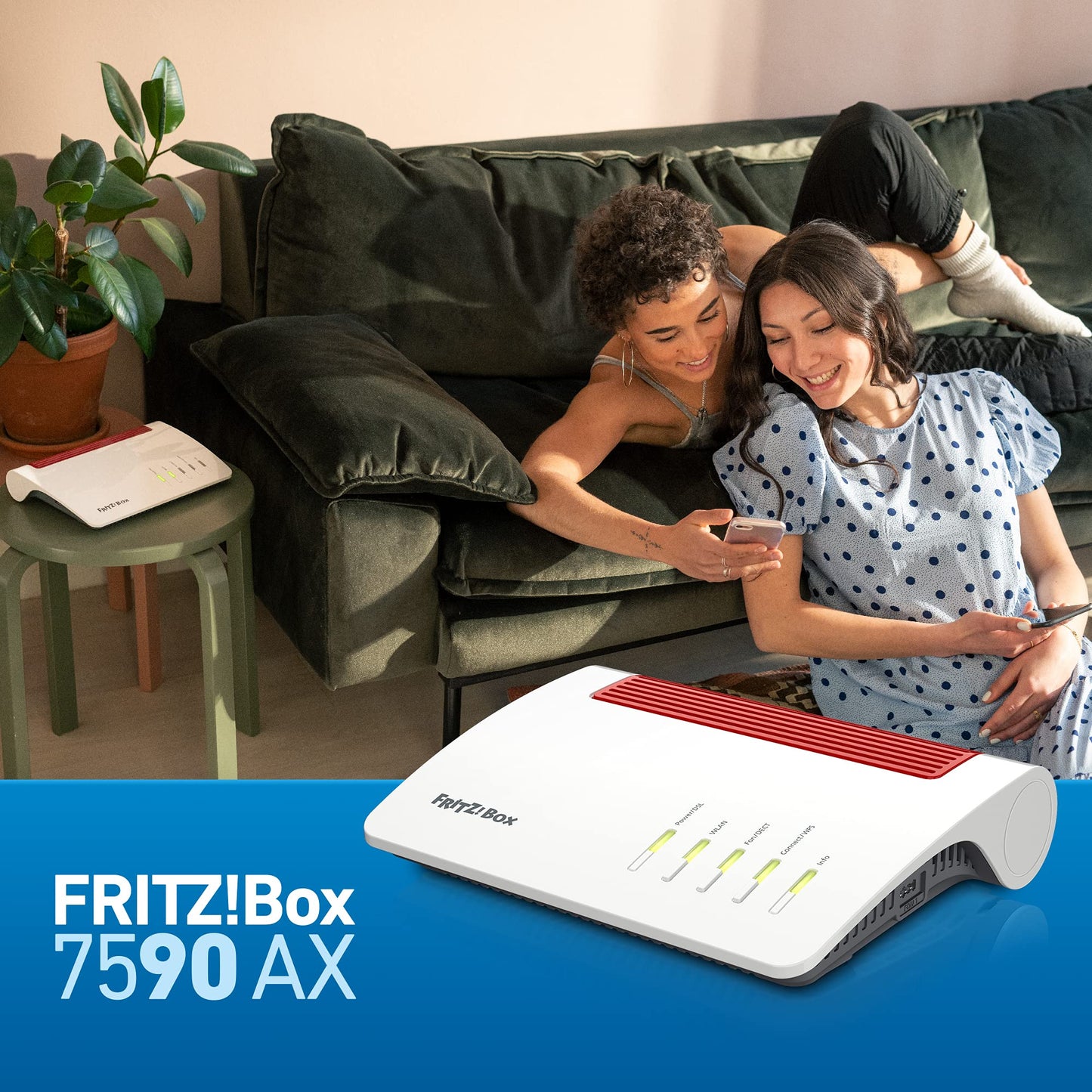 FRITZ!Box 7590 AX Exclusive Edition – Wi-Fi 6 DSL-Router + USB-Stick