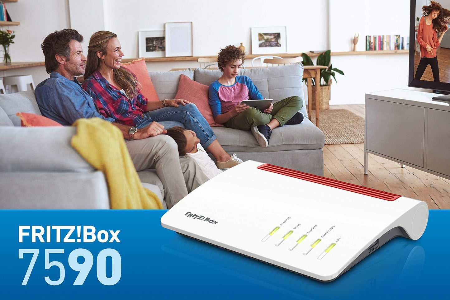 FRITZ!Box 7590 – WLAN AC+N Router, VDSL/ADSL, DECT, generalüberholt